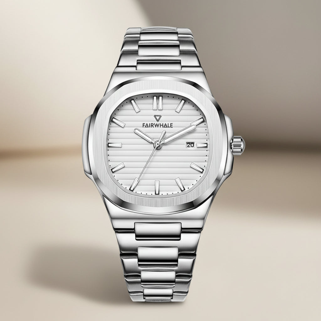 Montre Orenthwatch Legacy argentée 42mm portée au poignet